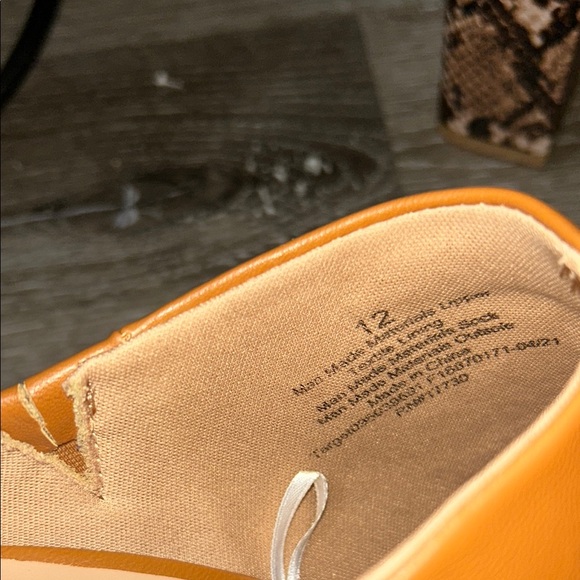 A New Day Tan Mules Smooth Leather Slip-On - Picture 3 of 12